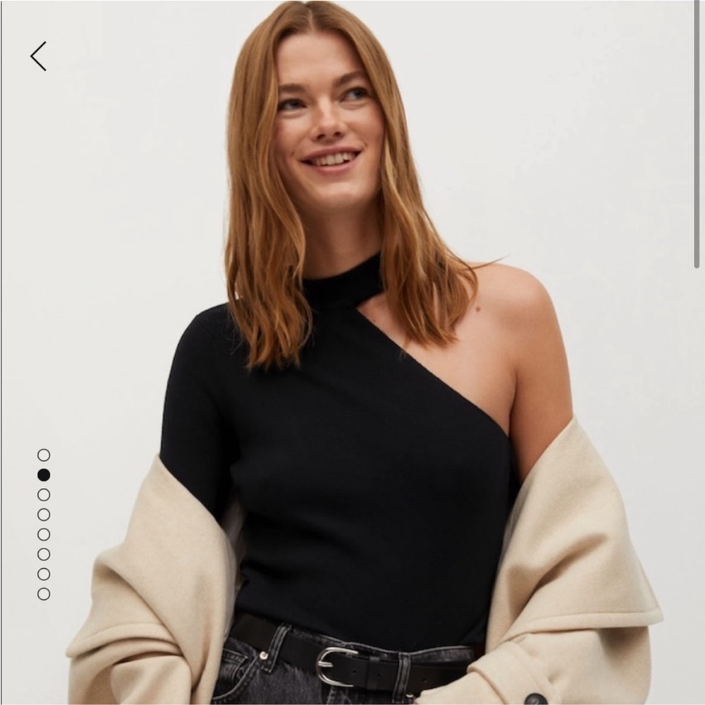 Mango Black Sweater with Cut-out